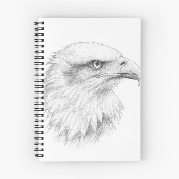 Item preview, Majestic Bald Eagle Pencil Sketch Art Print | Black and White Wildlife Drawing | Realistic Eagle Portrait Artwork designed and sold by Leon Woods Pencil Art.