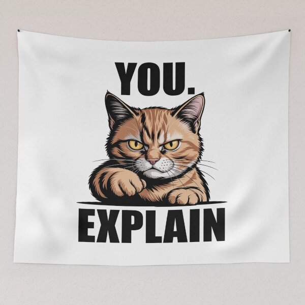 Item preview, funny cat - judgmental cat - sassy cat - cat humor - cat lover - cat mom - cat dad - pointing cat - angry cat - cat warning - sarcastic cat - toe beans - cat attitude - pet humor designed and sold by JansenGS.