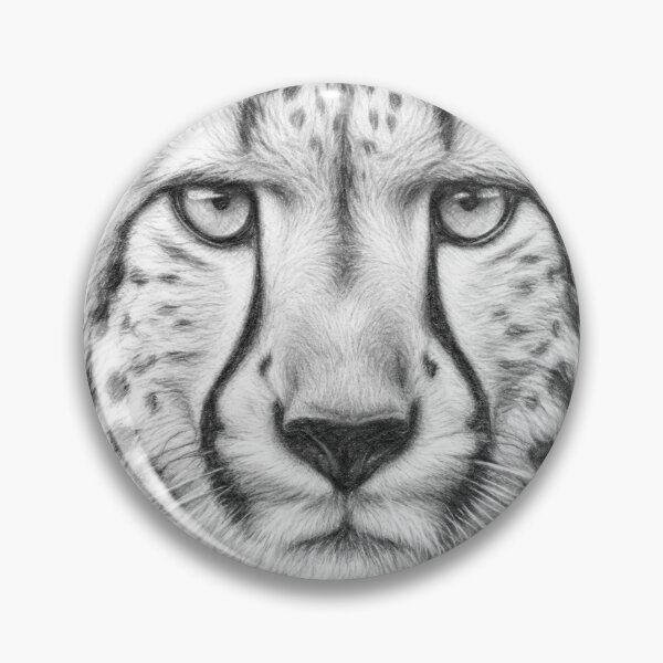 Item preview, Cheetah Pencil Sketch Art Print | Black and White Wildlife Portrait | Realistic Big Cat Drawing designed and sold by Leon Woods Pencil Art.