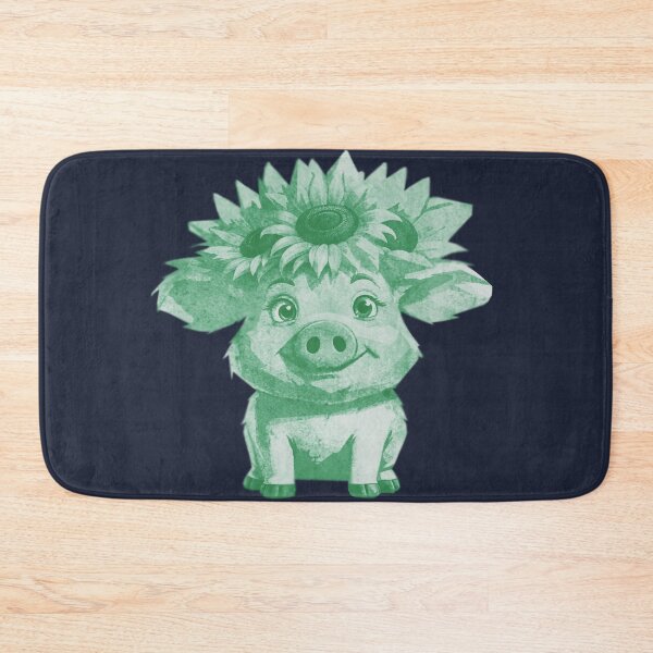 Item preview, Cute Pig with Sunflowers designed and sold by kinpirks.