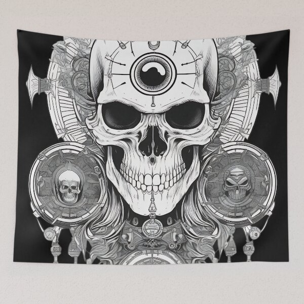 Item preview, Esoteric Third Eye Skull Dreamcatcher Engraving designed and sold by DarkOriginArts.