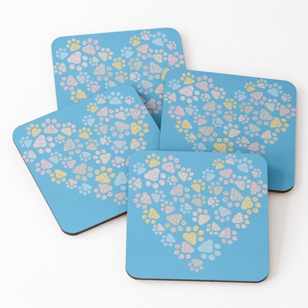 Item preview, Fancy puppy paws in heart shape designed and sold by Doodles Down South.