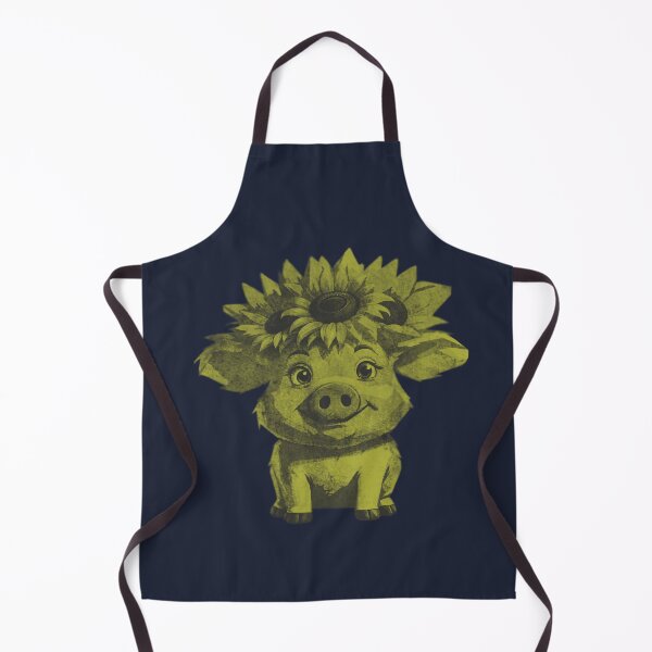 Item preview, Cute Pig with Sunflowers designed and sold by kinpirks.