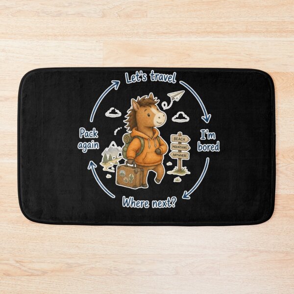 Item preview, Wanderlust Travel Horse Meme designed and sold by AMS.