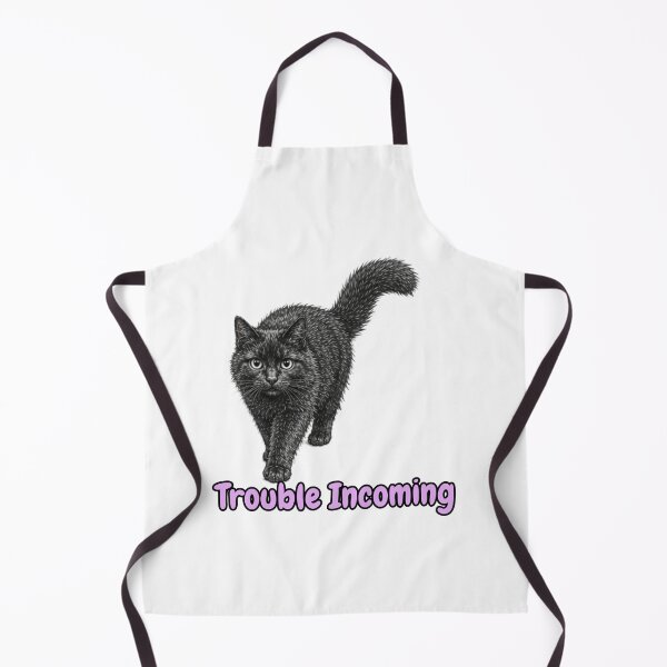 Item preview, Trouble Incoming Black Cat Sticker designed and sold by lumar23.