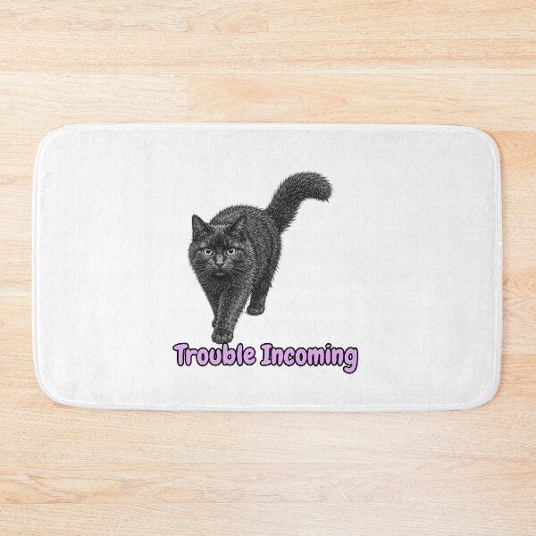 Item preview, Trouble Incoming Black Cat Sticker designed and sold by lumar23.