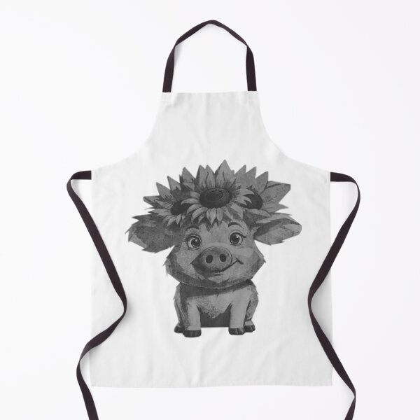 Item preview, Cute Pig with Sunflowers designed and sold by kinpirks.