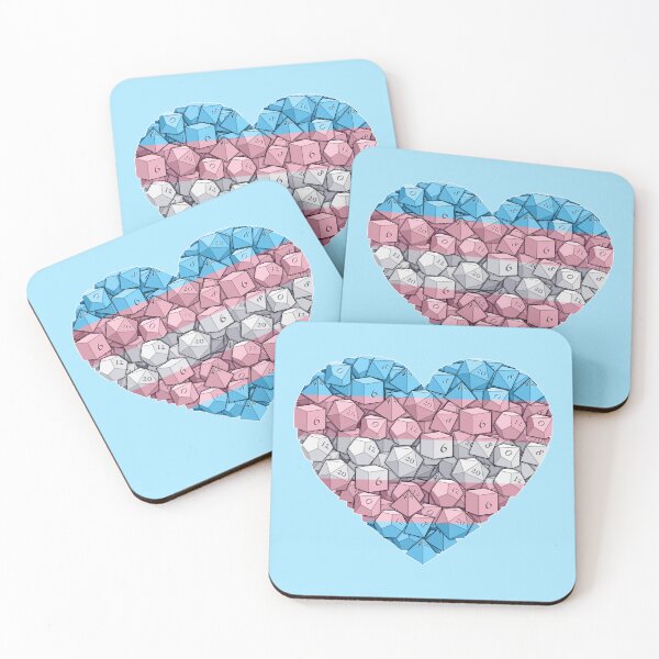 Item preview, Dice Heart - Trans Pride designed and sold by -Solarly-.