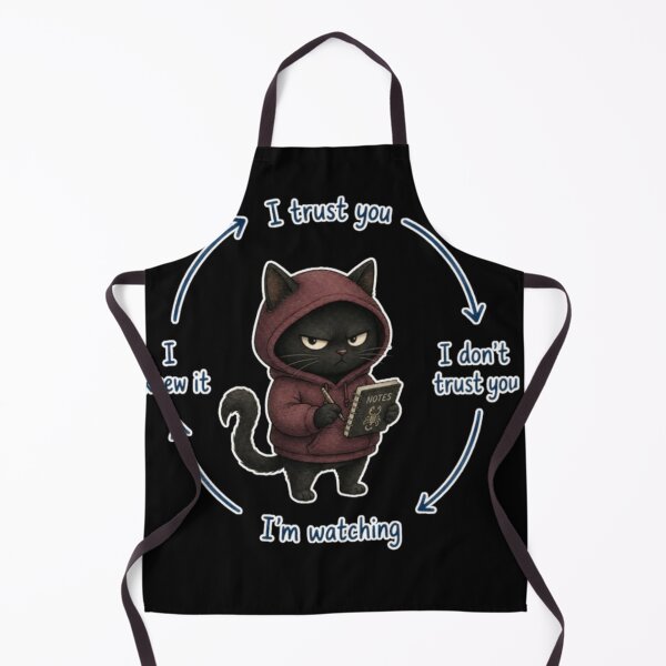 Item preview, Trust Issues Black Cat Meme designed and sold by AMS.
