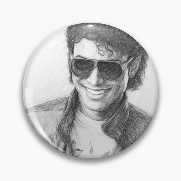 Item preview, Black and White Pencil Sketch Portrait Art Print | Retro Pop Star Inspired Drawing | Cinematic Music Icon Artwork designed and sold by Leon Woods Pencil Art.