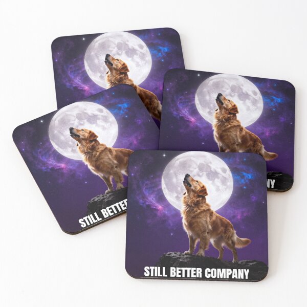 Item preview, Still Better Company Than Humans | Space Golden Retriever Galaxy Art designed and sold by GoldenPaw Society.