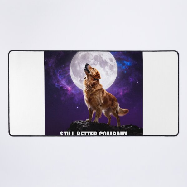 Item preview, Still Better Company Than Humans | Space Golden Retriever Galaxy Art designed and sold by GoldenPaw Society.