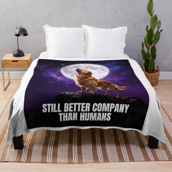 Item preview, Still Better Company Than Humans | Space Golden Retriever Galaxy Art designed and sold by GoldenPaw Society.
