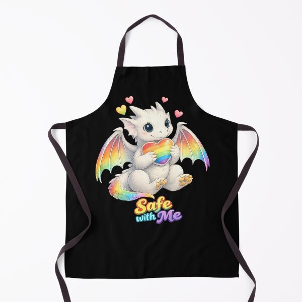 Item preview, Safe With Me LGBTQ Dragon | Cute Pride Dragon Art designed and sold by Hatchling Hollow.