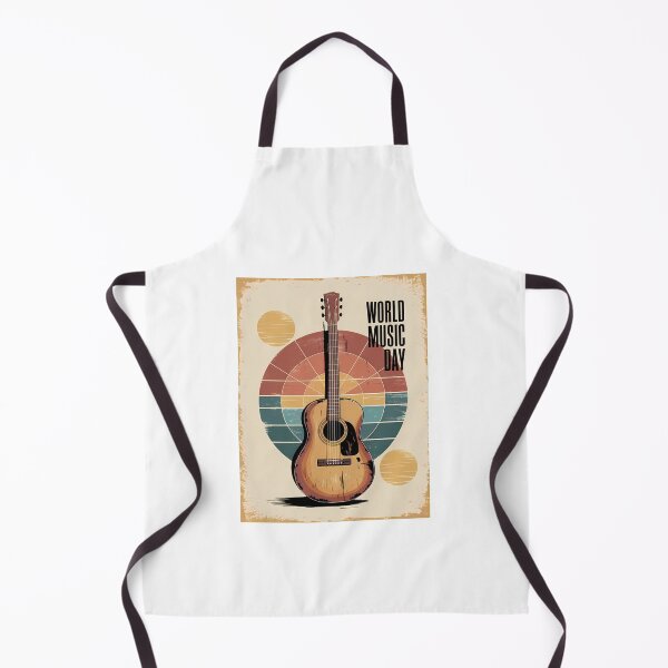 Item preview, Retro Acoustic Guitar and Music Is Power - World Music Day designed and sold by Art-Arcade6.