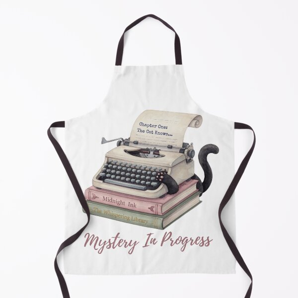 Item preview, Mystery In Progress — Vintage Typewriter Hidden Cat Writer Tee designed and sold by kosimazaki.
