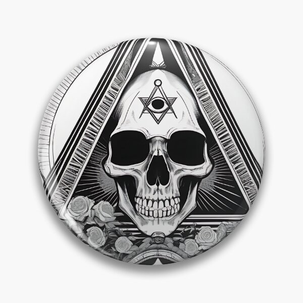 Item preview, Masonic Illuminati Pyramid Skull Esoteric Engraving designed and sold by DarkOriginArts.