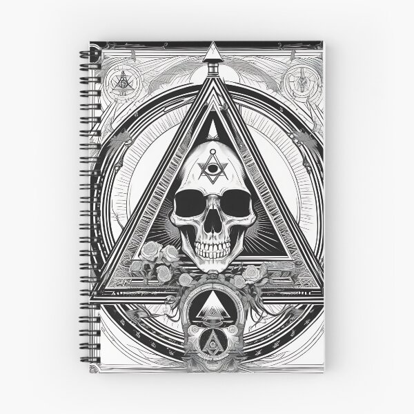 Item preview, Masonic Illuminati Pyramid Skull Esoteric Engraving designed and sold by DarkOriginArts.