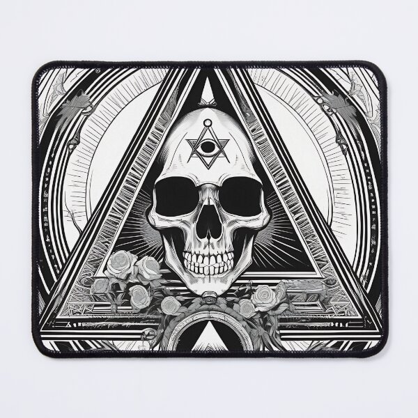 Item preview, Masonic Illuminati Pyramid Skull Esoteric Engraving designed and sold by DarkOriginArts.