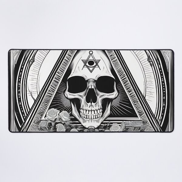 Item preview, Masonic Illuminati Pyramid Skull Esoteric Engraving designed and sold by DarkOriginArts.