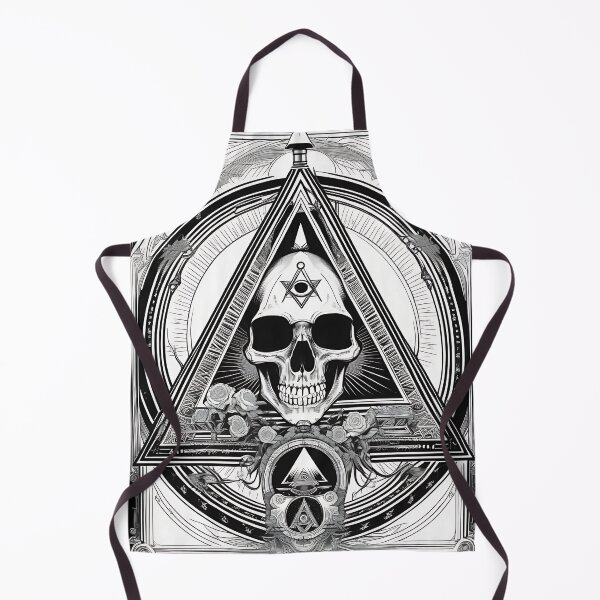 Item preview, Masonic Illuminati Pyramid Skull Esoteric Engraving designed and sold by DarkOriginArts.