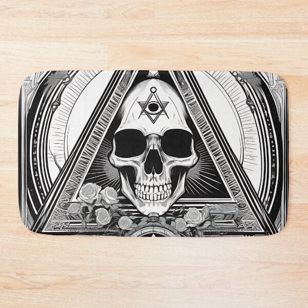 Item preview, Masonic Illuminati Pyramid Skull Esoteric Engraving designed and sold by DarkOriginArts.
