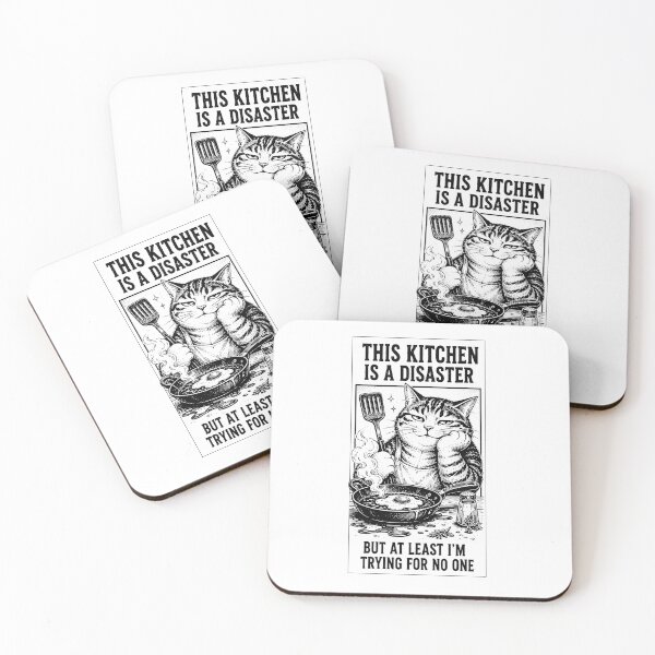 Item preview, Disaster Kitchen Cat designed and sold by ChaoticCatIlust.