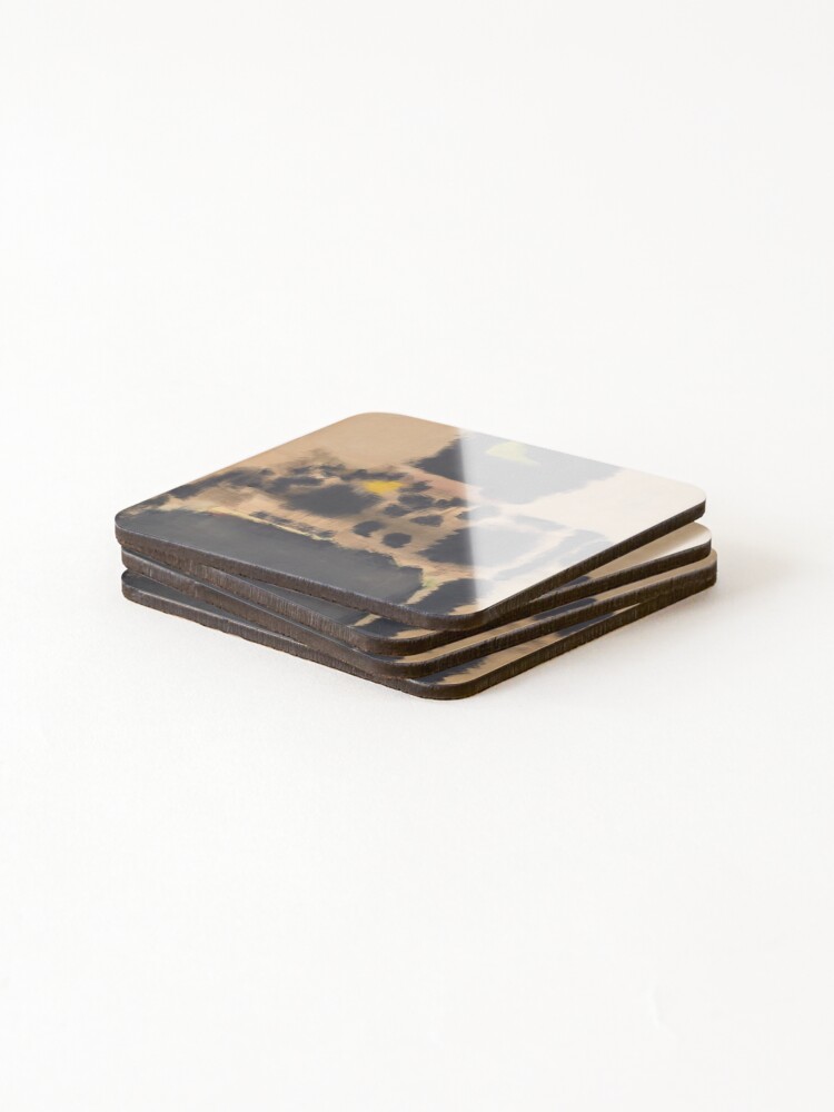 Thumbnail 4 of 5, Coasters (Set of 4), Mark Rothko Brown Abstract designed and sold by CarolineeKnight.