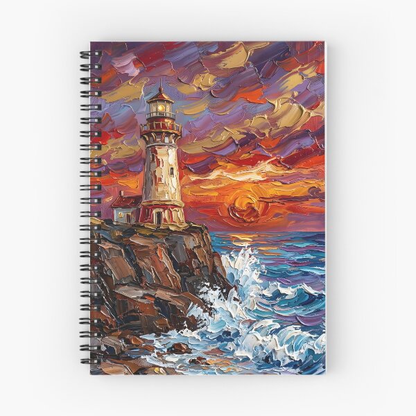 Item preview, Lighthouse at Dramatic Sunset designed and sold by BombasticPlanet.