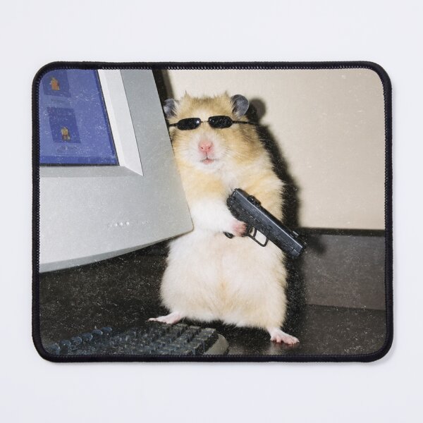 Item preview, Vintage Funny Animal Meme Cyber Hamster designed and sold by bmcreationsCo.