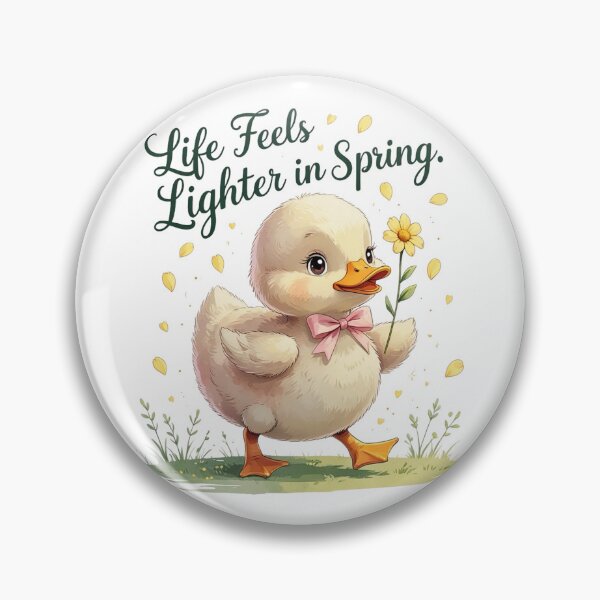 Item preview, Life Feels Lighter Cute Duckling Spring Aesthetic Cottagecore designed and sold by AQUILAKREO.