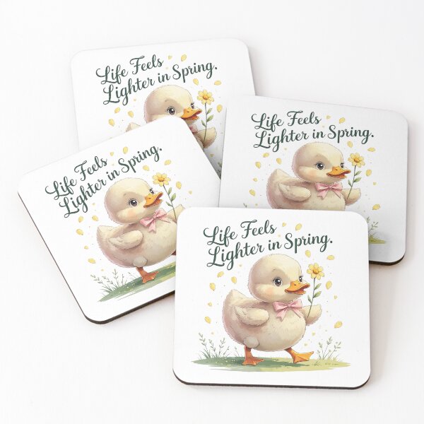 Item preview, Life Feels Lighter Cute Duckling Spring Aesthetic Cottagecore designed and sold by AQUILAKREO.