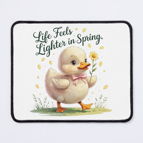 Item preview, Life Feels Lighter Cute Duckling Spring Aesthetic Cottagecore designed and sold by AQUILAKREO.