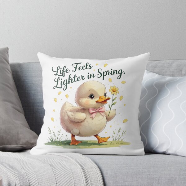 Item preview, Life Feels Lighter Cute Duckling Spring Aesthetic Cottagecore designed and sold by AQUILAKREO.