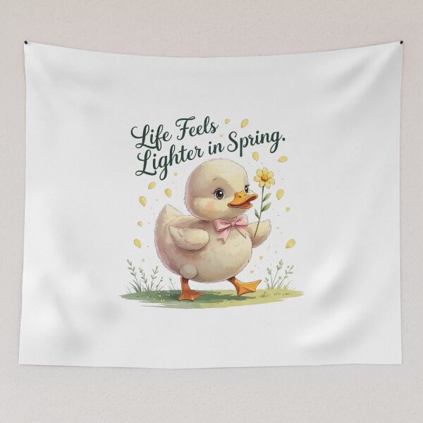 Item preview, Life Feels Lighter Cute Duckling Spring Aesthetic Cottagecore designed and sold by AQUILAKREO.