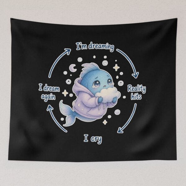 Item preview, Daydreaming Fish Reality Meme designed and sold by AMS.