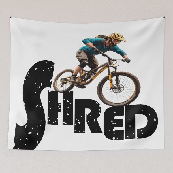Item preview, Shred - mountain biking. MTB lovers  designed and sold by MTBSkaterLoversTees.