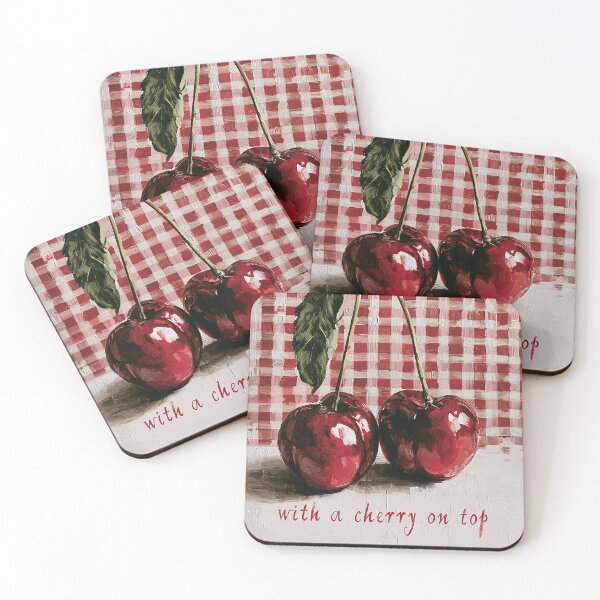 Item preview, Cherry Print "with a cherry on top" quote designed and sold by Galleryinprint.