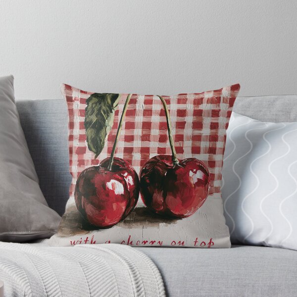 Item preview, Cherry Print "with a cherry on top" quote designed and sold by Galleryinprint.