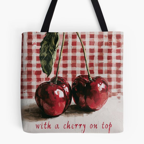 Item preview, Cherry Print "with a cherry on top" quote designed and sold by Galleryinprint.
