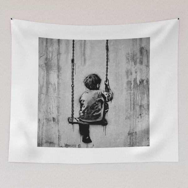 Item preview, Swing Art – Banksy Style Graffiti Art designed and sold by Odd Little Studio.