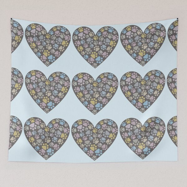 Item preview, Fancy puppy paws in gray heart designed and sold by Doodles Down South.