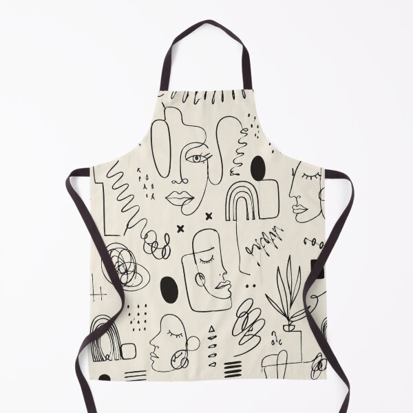 Item preview, Abstract line faces with botanical elements designed and sold by Prasakro.