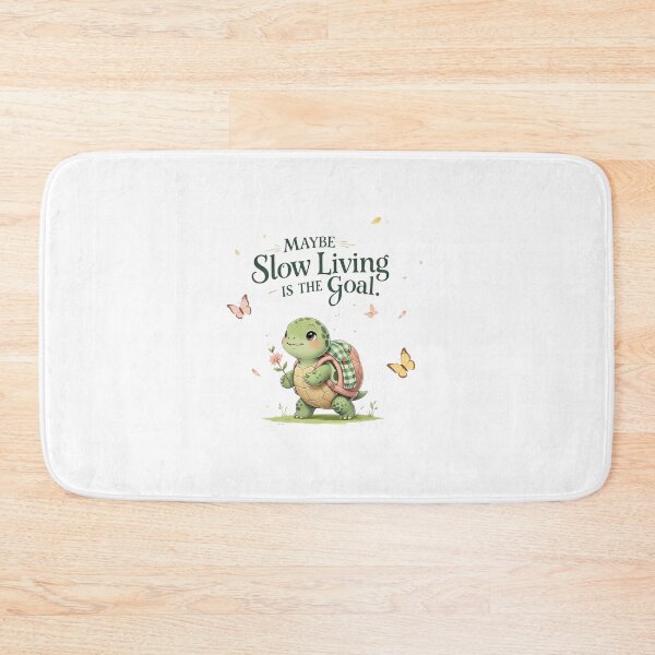 Item preview, Slow Living Is The Goal Cute Turtle Spring Cottagecore designed and sold by AQUILAKREO.