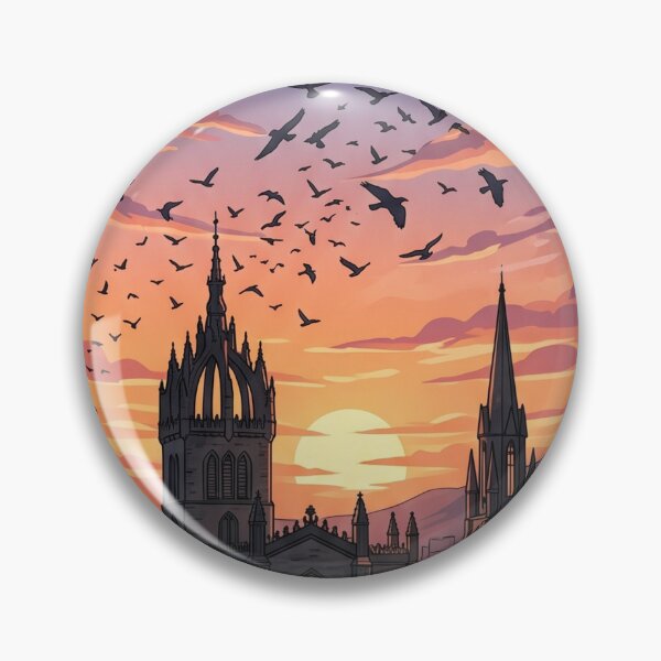 Item preview, Gothic City Twilight Ravens - Edinburgh Architecture / Ciudad Gotica Atardecer Cuervos designed and sold by SpiriTravels.