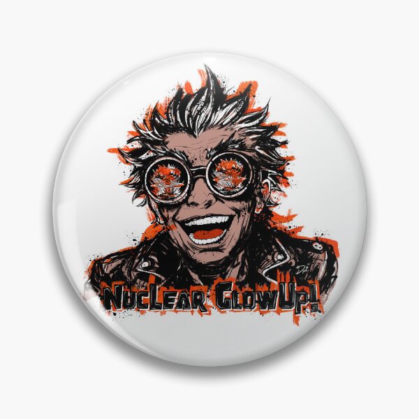 Item preview, Nuclear Glow Up Punk Rocker - Explosive Apocalypse Art designed and sold by Urban Muse And Sultry Hues.