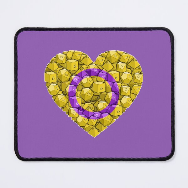 Item preview, Dice Heart - Intersex Pride designed and sold by -Solarly-.