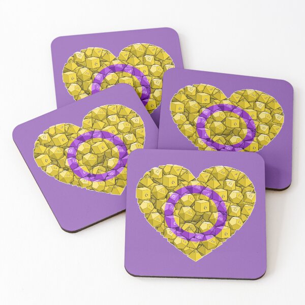 Item preview, Dice Heart - Intersex Pride designed and sold by -Solarly-.