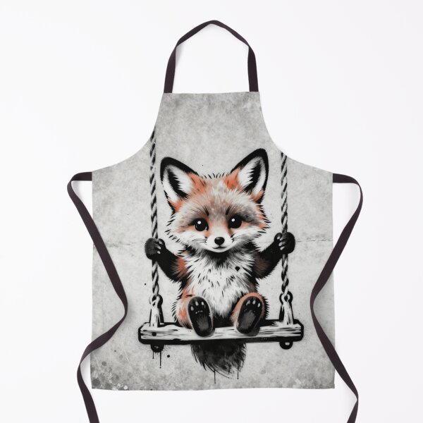 Item preview, Little Fox on a Swing – Urban Spray Paint Style designed and sold by Odd Little Studio.