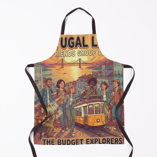 Item preview, Lisbon Friends Trip: Sunset Miradouro & Vintage Tram Travel Poster designed and sold by FitEnvy.